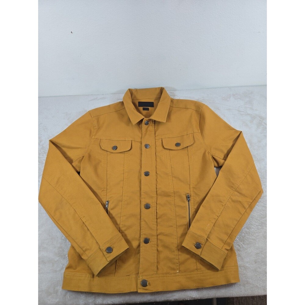 Craft + Flow Carry On Jacket Mens L Brown Stretch Trucker Western Utility